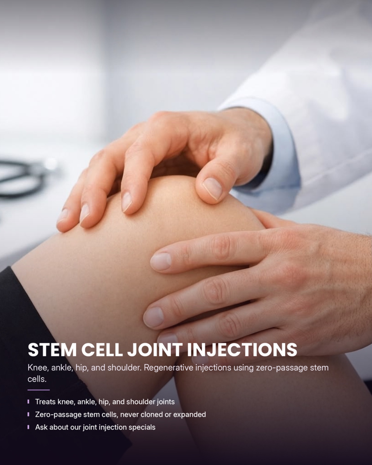 Stem cell joint injections