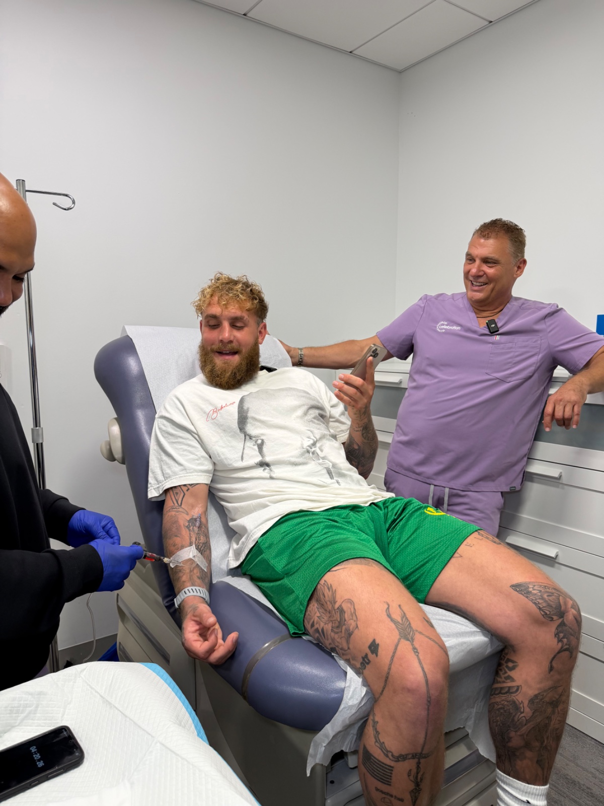 Patient receiving a stem cell IV at Cellebration